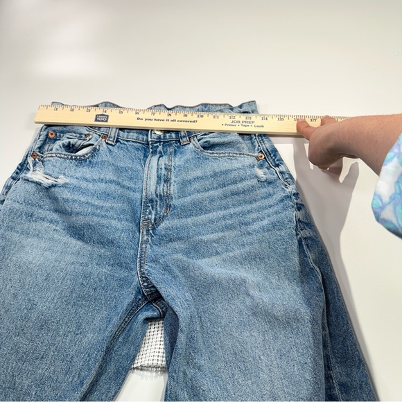 American Eagle Baggy Straight Distressed Jeans Highest Rise Size 4 - Picture 13 of 13